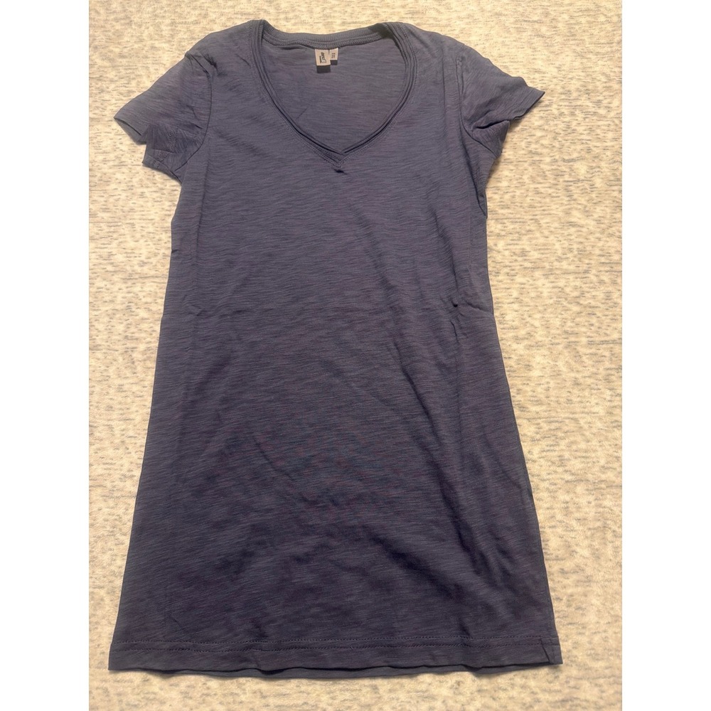 District Threads Women Navy Blue V Neck Short Sleeve T Shirt  Size S 6‎ PACK